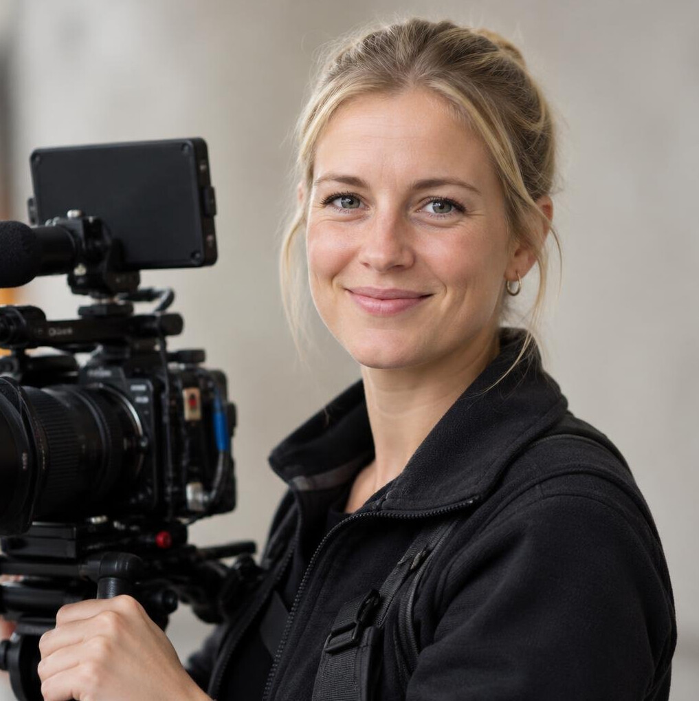 Portrait of a Belgian woman, camera operator