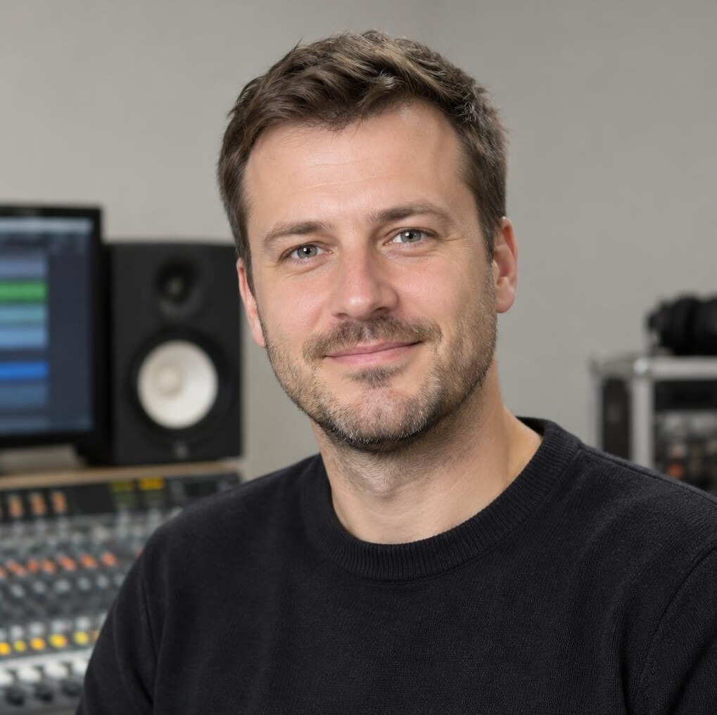 Portrait of a Belgian man, sound engineer